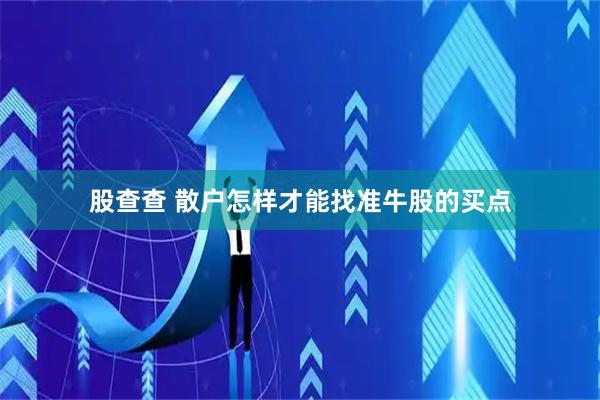 股查查 散户怎样才能找准牛股的买点